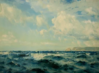 En blåsig dag utanför Isle of Wight, 1890